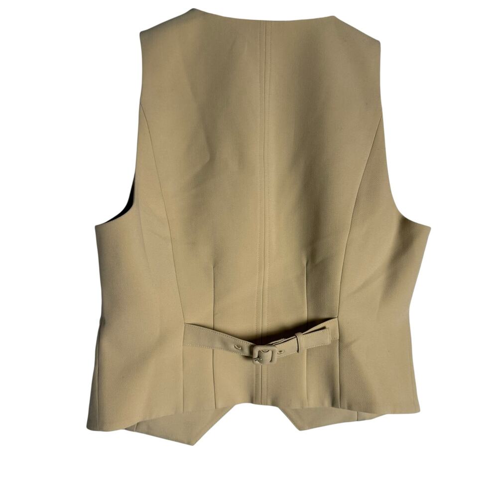Favorite Daughter Margaret Beige Button Front Sleeveless Crepe Vest Size XS - Picture 12 of 16